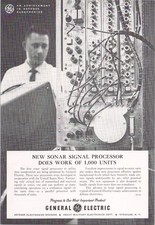 General Electric Vintage Magazine Ad Sonar US Navy Defense Electronics 1959