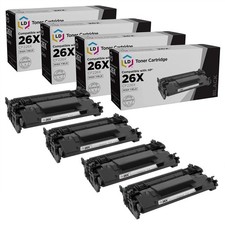 LD 4PK Replacement HP 26X CF226X Black Toner Cartridge LaserJet Pro M402d M426dw