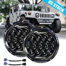 7inch Led Headlights Hilo Beam Headlamp For Jeep Jk 2007-2017 Tj Hummer H1 H2