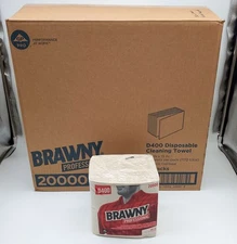 Brawny 1/4 Fold DRC Wipers Medium Duty 12.5" x 13" 18 Packs of 65 (1170 Total)