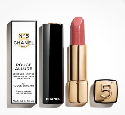 CHANEL LIPSTICK ROUGE ALLURE LIM EDITION N°5 HOLIDAY COLLECTION 191 ROUGE BRÛLAN