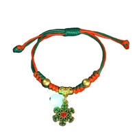 Handmade Woven Christmas Bracelet Luminous Bead Braided Rope Bracelet Adjustable