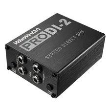 Passive Stereo Direct Box Dual Channel XLR Input 1/4” Output Low Distortion F...