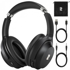 Active Noise Cancelling Headphones, Wireless Over-Ear Bluetooth Headphones AN...