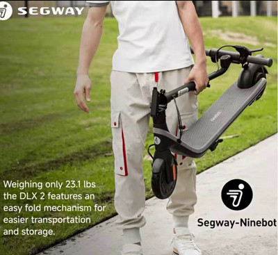 Segway-Ninebot DLX 2 Folding Kick Electric Scooter - Black