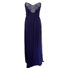 BLONDIE NITES Womens Strapless Formal Purple Maxi Gown Dress 7 y2k homecoming