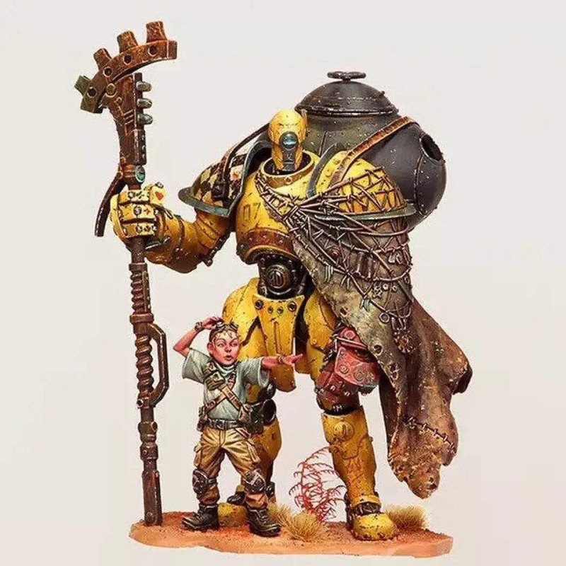 1/24 Resin Steampunk Model Kit Dwemer Mechanics Solar Defender Robot Unpainted
