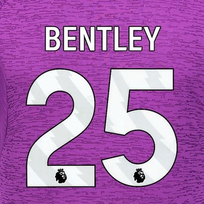 2024 2025 WOLVES 3RD WHITE BENTLEY 25 OFFICIAL PLAYER SIZE NAMESET