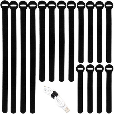 150PCS Reusable Cable Ties - 4+6+8+10Inch Multi-Purpose Cable Management Hook & 