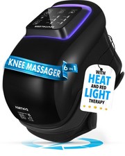Knee Massager Pro for Pain Relief with Heat and Dual Red Light Therapy, Adju...