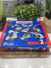 Meccano Erector Set 2 Metal Construction Kit 27 Illustrated Models INCOMPLETE
