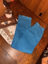 Vintage Roughrider Pants – Teal Blue – 100% Cotton – Made in USA – Size 11/12