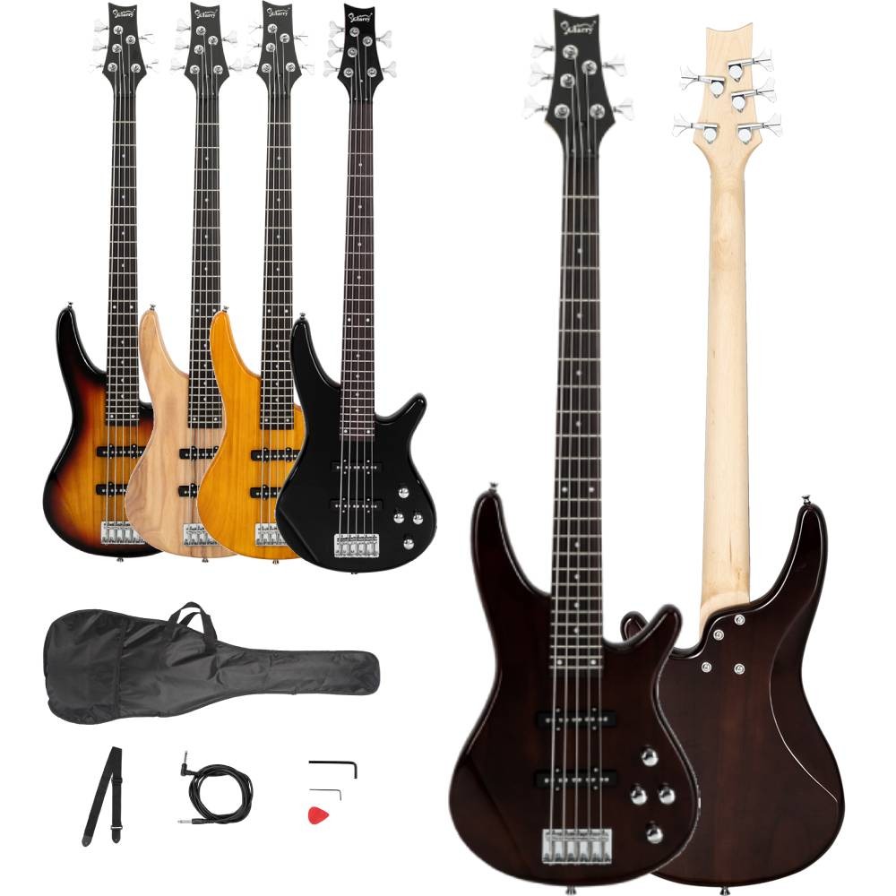 Brand New 5 Colors Electric 5 String 24 Frets Rosewood Fingerboard Bass Guitar