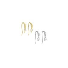 Dainty Heart CZ Earring Hook Earrings, Sku ZX204
