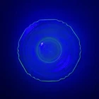 Vintage Hazel-Atlas Florentine No.2 Green Uranium Depression Glass Bread Plate