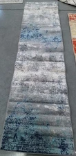 LIGHT GREY / BLUE 2'-0" x 8'-0" Flaw in Rug, Reduced Price 1172781147 BNT822F-28