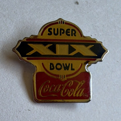 Super Bowl XIX Coca-Cola Sport Pinback Collectible Lapel Pin Souvenir