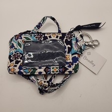 Vera Bradley Zip ID Case  Lanyard Lisbon Medallion Cool New With Tag