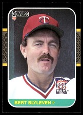 Bert Blyleven 1987 Leaf #100 Minnesota Twins MLB READ FREE SHIPPING AutographDen