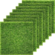 8 Packs Fake Grass for Crafts Diorama Garden Artificial Moss Green 