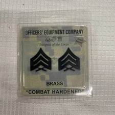 Officers Equipment Company sergeant Brass Combat Hardened Pins