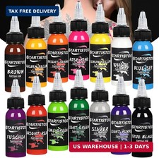 Professional Tattoo Ink Set 14 Colors 1OZ 30ml Vegan-Friendly Pigment Tattoo