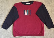 Vintage Paris Sports Club Crewneck Pullover Sweater Xs-S Runs Big Colorblock