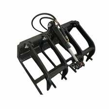 Agrotk 39in Grapple Attachment Hydrualic Wood Grabber Bucket For Mini Skid Steer