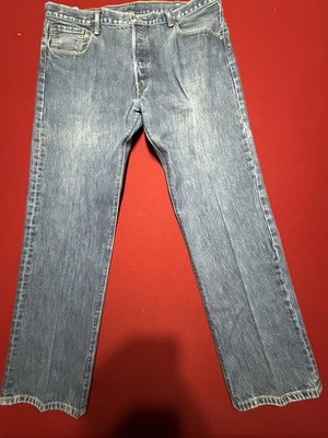 Levi's 501 100% Cotton Straight Blue Denim Jeans Men 40x32