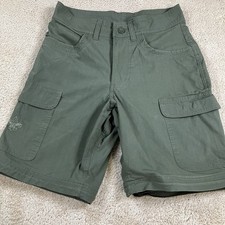 BOY SCOUTS Mens SZ 30W Switchback Olive Green Cargo Shorts W/Zipper Track