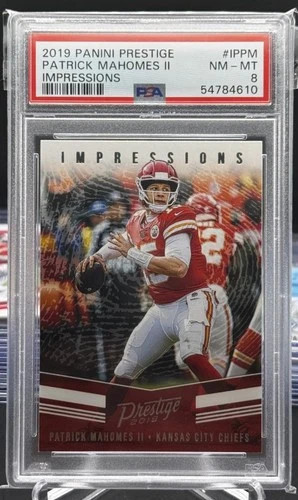 Patrick Mahomes II 2019 Panini Prestige Impressions PSA 8 NM-MT Kansas City