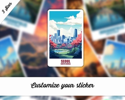 Seoul Aufkleber Südkorea Sticker Kofferaufkleber Reisesticker Autoaufkleber