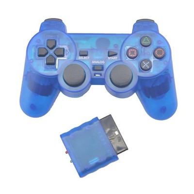 Transparent Color Wireless Joystick for PS2 2.4G Gamepad Vibration for PS2