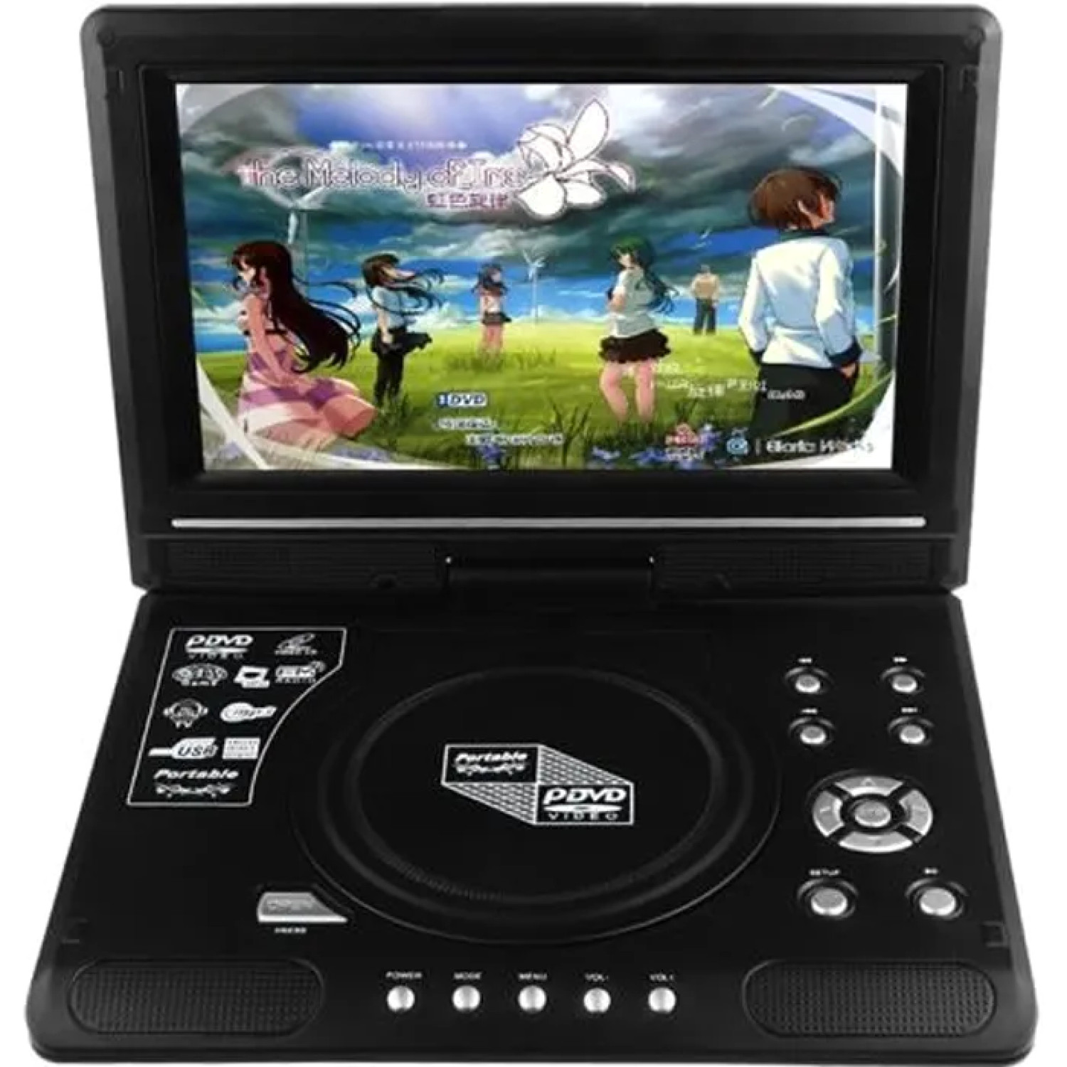 Lecteur DVD Portable de Voyage avec Écran 9,8" pour Trajets en Voiture