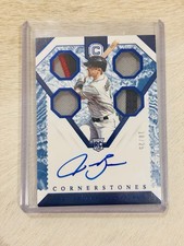 2019 Panini Chronicles Cornerstones Jake Bauers #9 Quartz /25 (AU, MEM, RC)