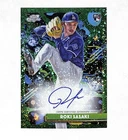 2025 Topps Chrome Cosmic Roki Sasaki 71/75 Auto Green Refractor Rookie Card READ