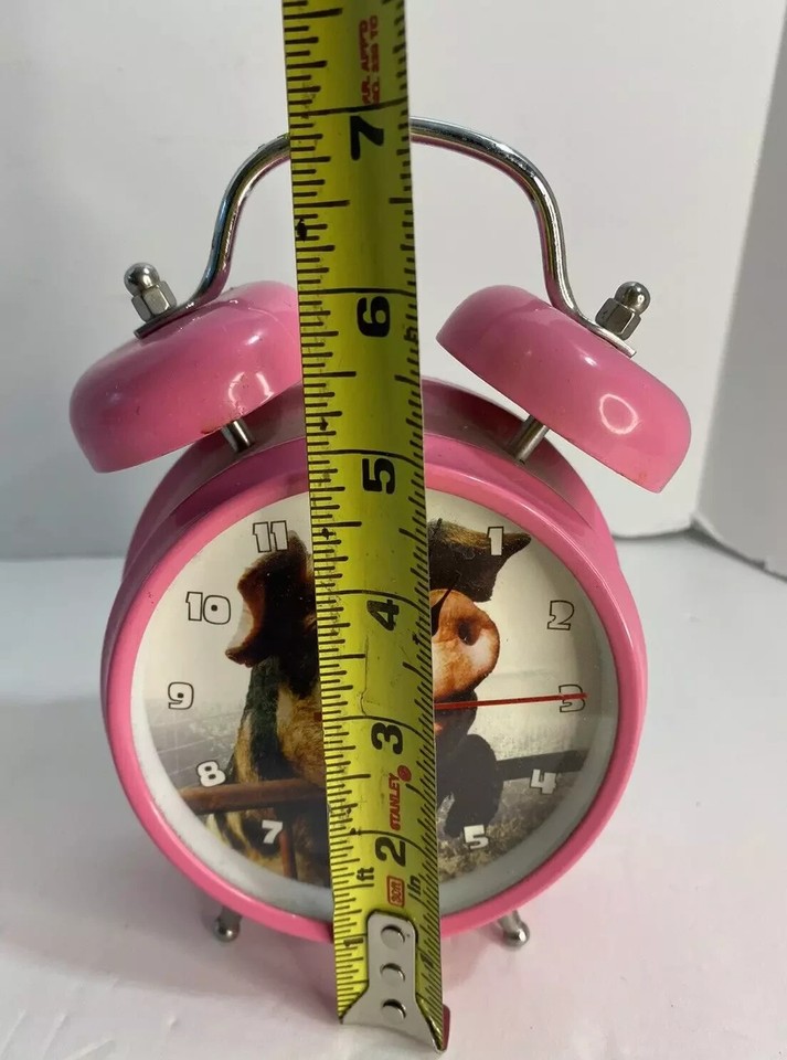 Wacky Wakers Pink Metal Pig Alarm Clock Oinks Fun Funny Pigs Farm Retro