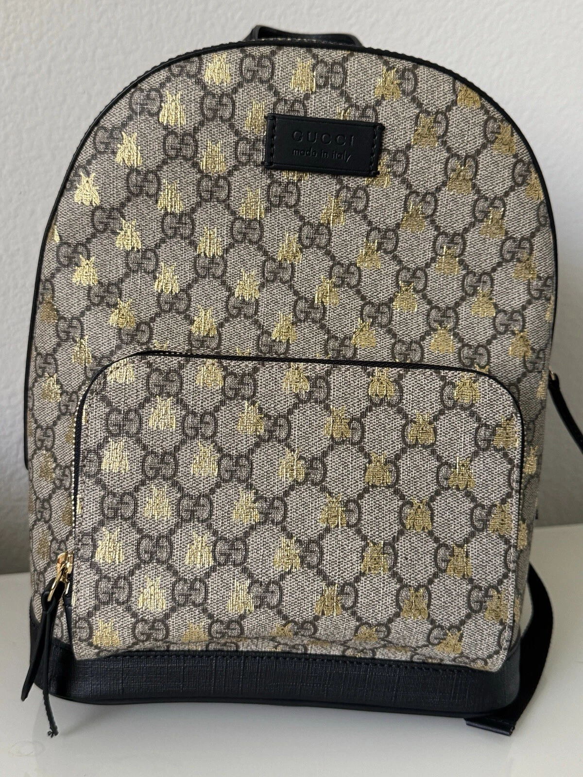 Petit sac à dos Gucci Supreme Bee monogramme 