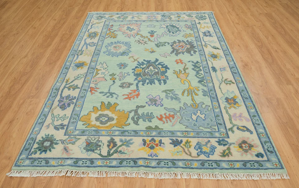 8x10 New Oushak Rug Transitional Hand Made Hand Knotted Living Room Area Rug - Image 4 of 4
