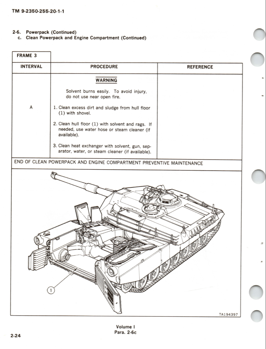 198 p. 1982 TM 9-2350-255-20-1-1 M1 ABRAMS TANK Scheduled