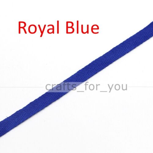 10MM COTTON TWILL WEBBING STRAP HERRINGBONE FABRIC TAPE DIY FOR TRIMMING/EDGING - Picture 22 of 30