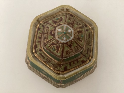 Vtg Antique Early 20Century Nippon Hand Painted Humidor/Urn Vase Style Deco - Picture 5 of 11