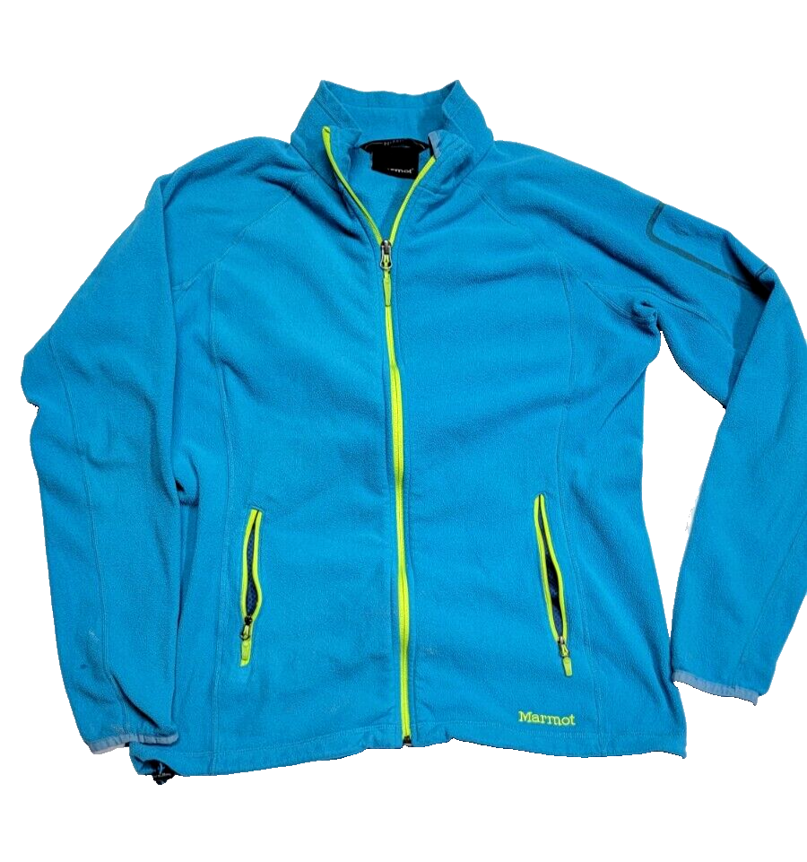 Vintage Marmot Polartec Classic Full-Zip Blue Tech Fleece Jacket