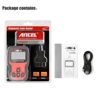 ANCEL VD500 Car OBD2 ABS SRS Scanner Car Code Reader Diagnostic Tool Reset EPB