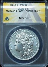 2021-S Morgan Dollar 100th Anniversary MS69 ANACS