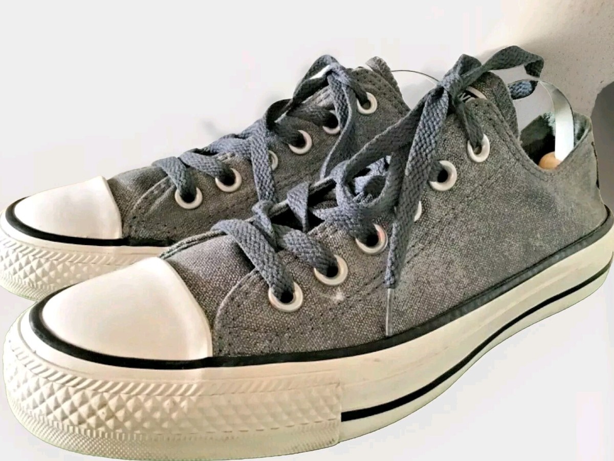 CONVERSE Silver Gray Lace Up Low Top Sneakers Sz Women's Men's Eu