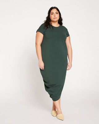 green emerald velvet dress Berylove Women Maxi Mother Dress Plus Size Dark Green A Line V Neck Wedding Party Guest Dress with Half Sleeves, Dark Green / 3XL main image 0
