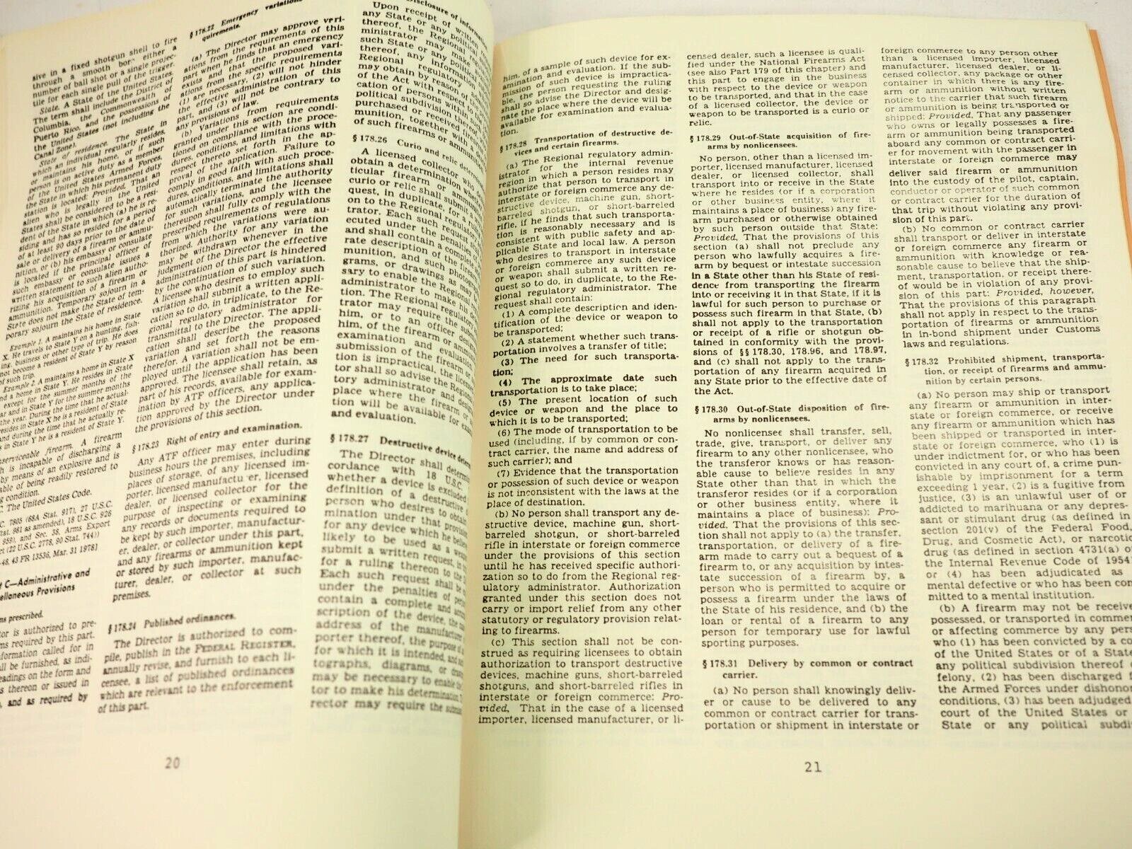 Firearms ATF Part 178 of 27 CFR Federal Laws and Regulations BATF (5-80)