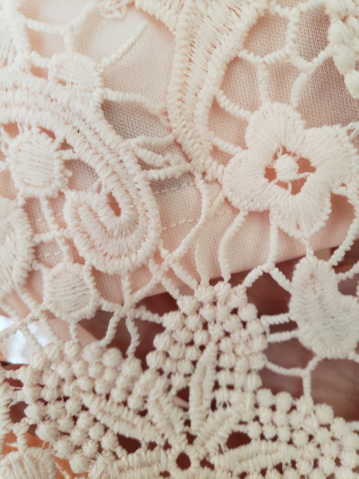 Solitaire by Ravi Khosla Lace  Maxi Skirt Women's Size M Peach Color