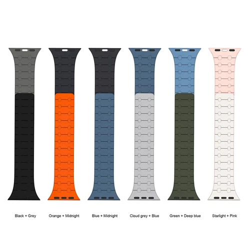 Magnetic Silicone For Apple Watch Ultra 2 Band Series 10 9 87 654 Strap Bracelet - Picture 3 of 30